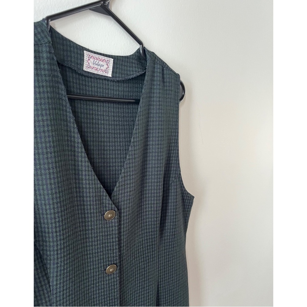 90s CHECKERED SLEEVELESS DRESS - Picture 5 of 6